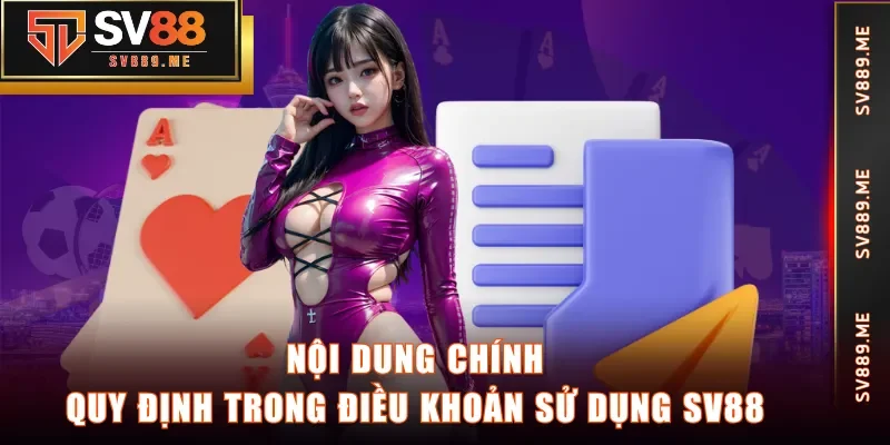 Nội dung chính quy định trong điều khoản sử dụng SV88
